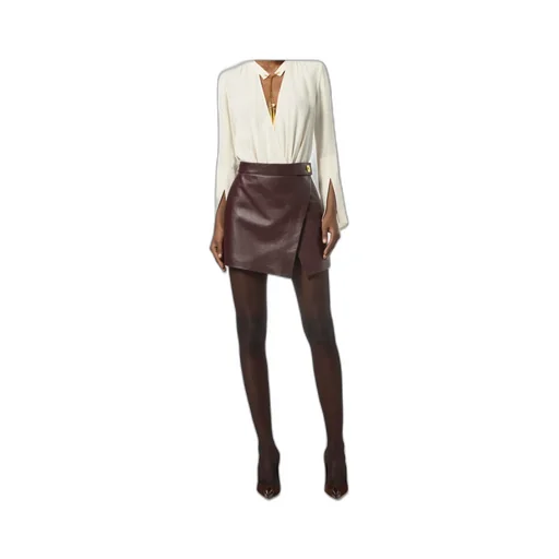 Asymmetrical Zip-Detailed Mini Skirt