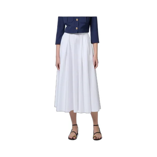 Belted Bow Detailed Satin Skirt