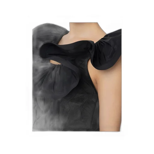 Ruffled Floral Jacquard Dress