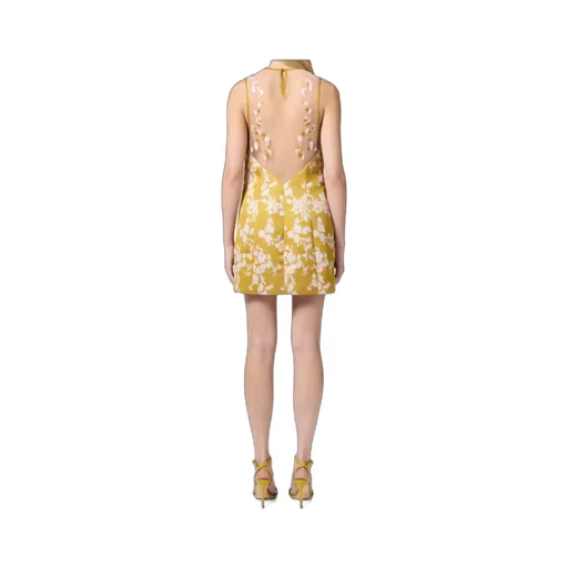 Printed Duchess Satin Dress