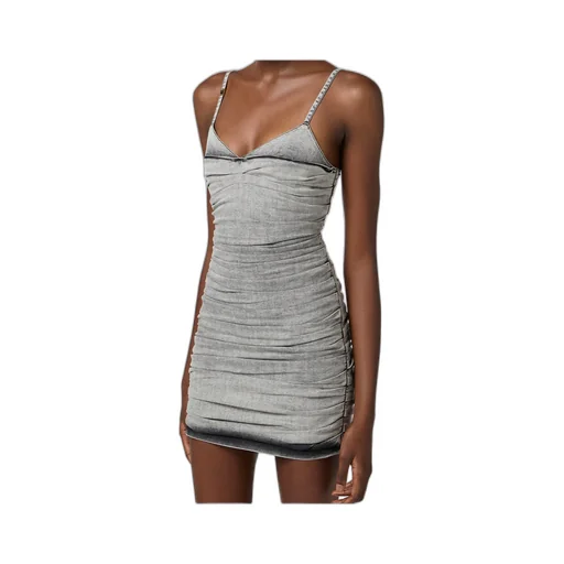 Shoulder Straps Denim Mini Dress