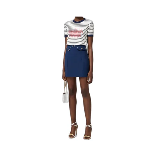 Embellished Piping CrÊPe Miniskirt