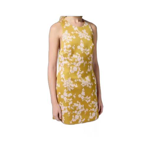 Printed Duchess Satin Dress