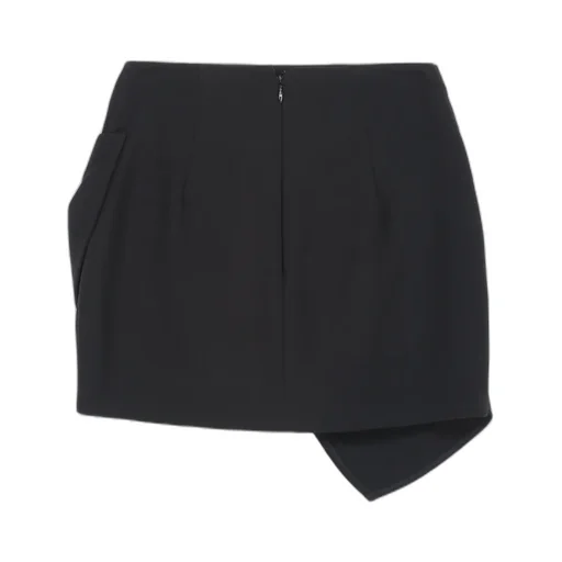 Macro Bow Flowing CrÊPe Miniskirt