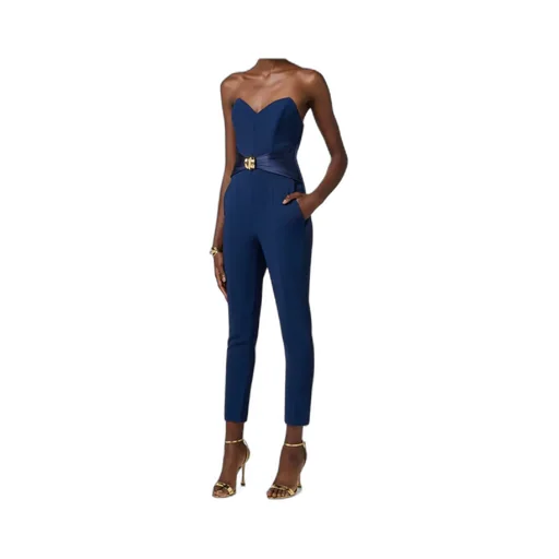 Flowing Macro Bow CrÊPe Jumpsuit