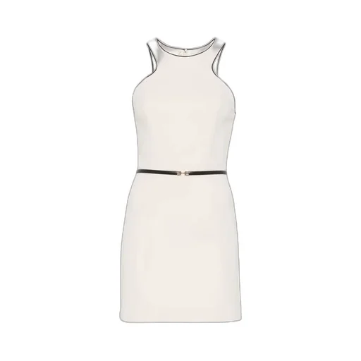 Sleeveless Belted CrÊPe Dress