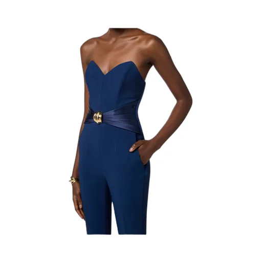 Flowing Macro Bow CrÊPe Jumpsuit