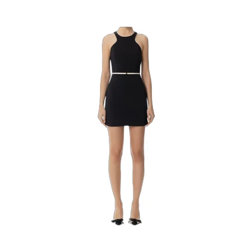 Sleeveless Belted CrÊPe Dress