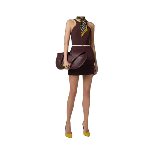Contrasting Belt Dress