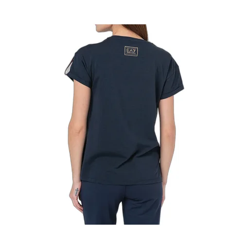 Round Collar Striped T-Shirt