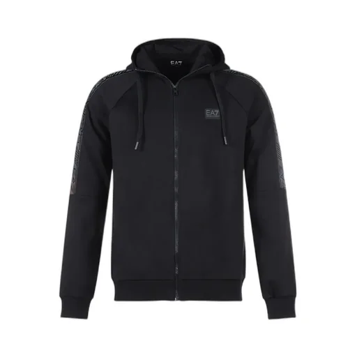 Logo-Print Detail Zipped Hoodie