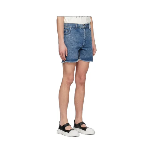 Belt-Loop Denim Shorts