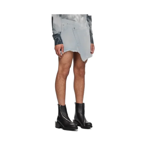 Belt-Loop Denim Skirt