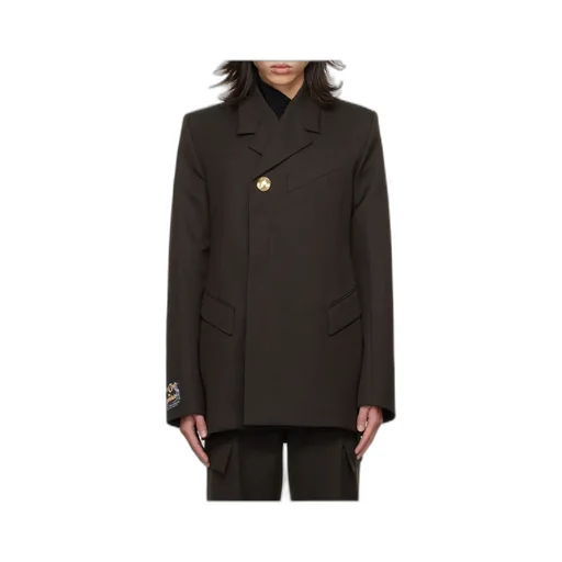 Golden Button Fitted Blazer