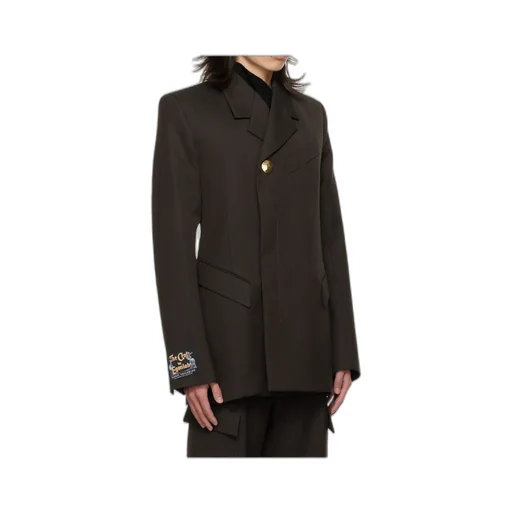 Golden Button Fitted Blazer