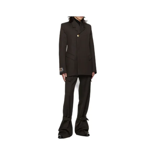 Golden Button Fitted Blazer