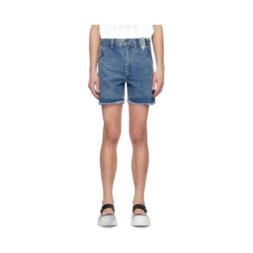 Belt-Loop Denim Shorts