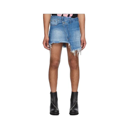 Belt-Loop Denim Skirt