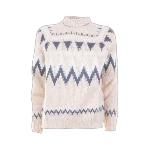 Geometric Pattern Knitted Sweater