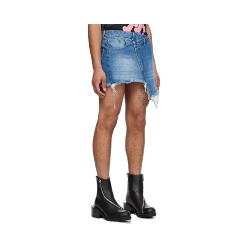 Belt-Loop Denim Skirt