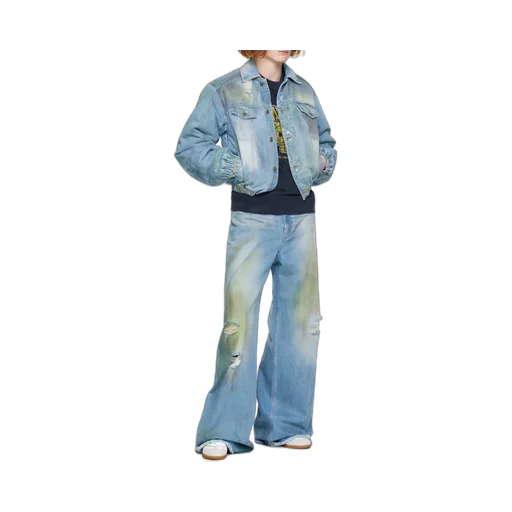 Long-Sleeved Denim Cotton Suit
