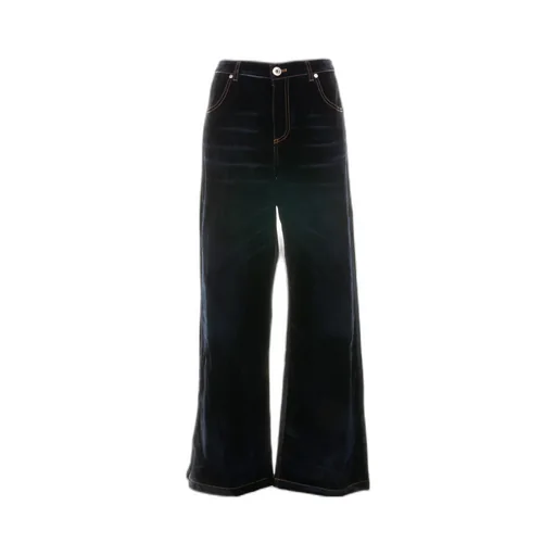 Faded Detail Denim Trousers