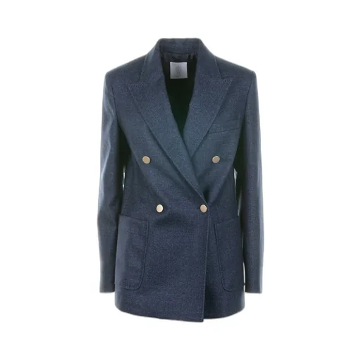 Double-Breasted Long-Sleeved Blazer