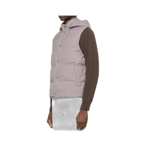 Hooded Press-Stud Fastening Gilet