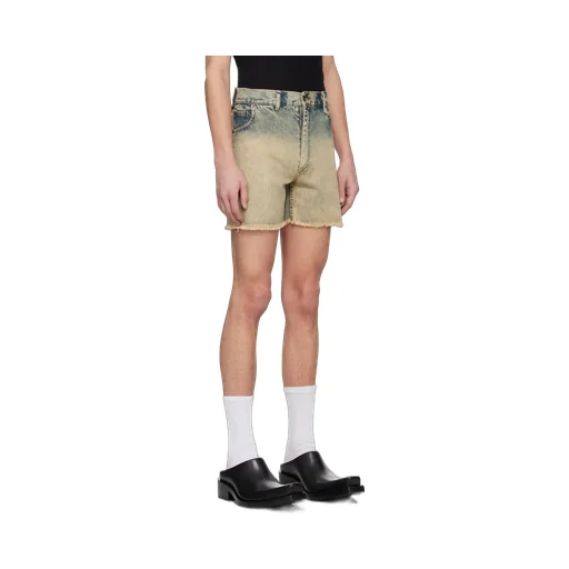 Belt-Loop Denim Shorts