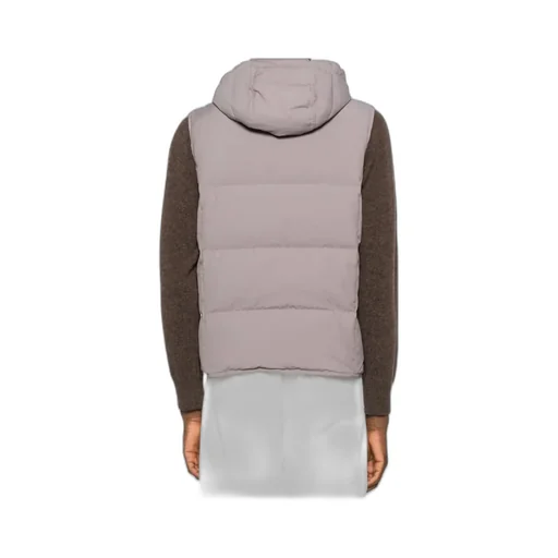 Hooded Press-Stud Fastening Gilet