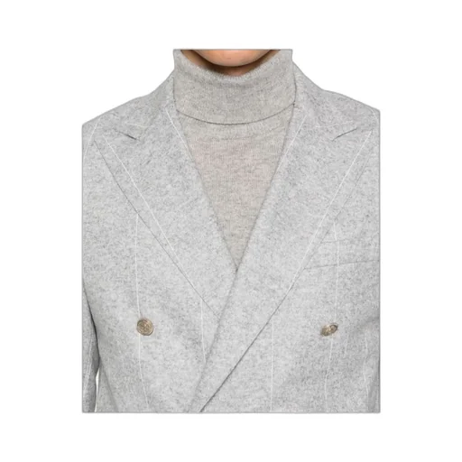 Pinstripe Double-Breasted Jacket