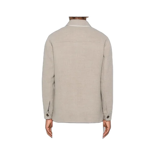 Button-Snap Pocket Casual Jacket