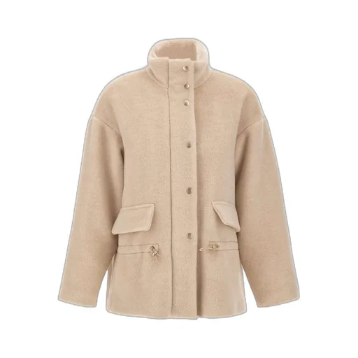 Drawstring Waist Padded Jacket