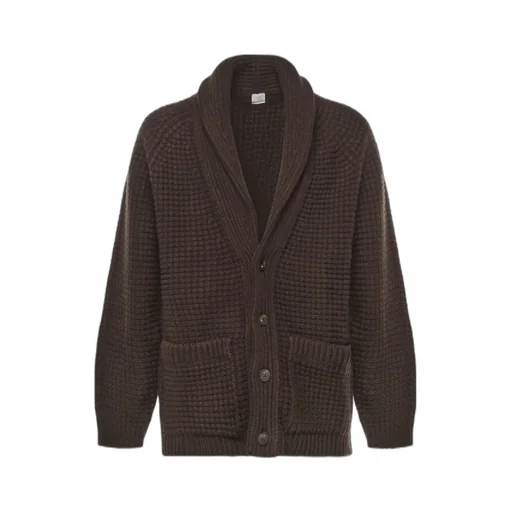 Buttoned V-Neck Knitwear