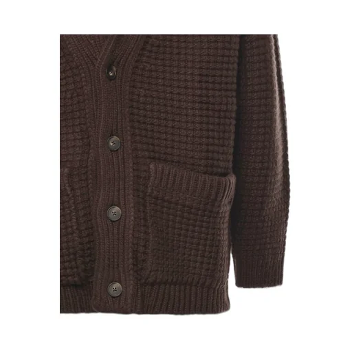 Buttoned V-Neck Knitwear