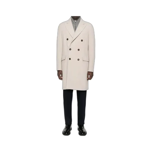 Double-Breasted Long-Sleeve Coat