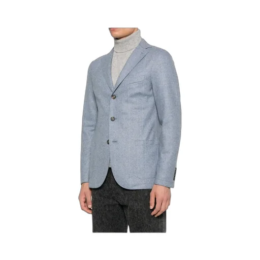 Pinstripe Two-Button Blazer