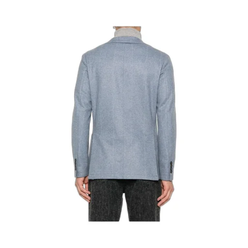 Pinstripe Two-Button Blazer