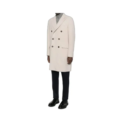 Double-Breasted Long-Sleeve Coat
