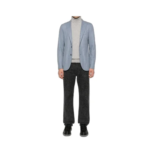 Pinstripe Two-Button Blazer