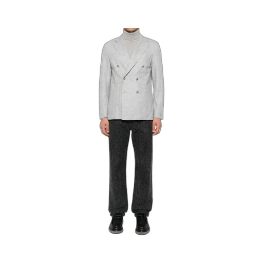 Pinstripe Double-Breasted Jacket