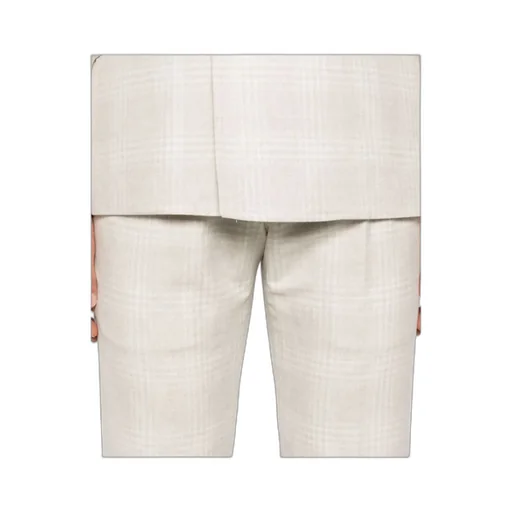 Checked Double-Breasted Suit Jacket