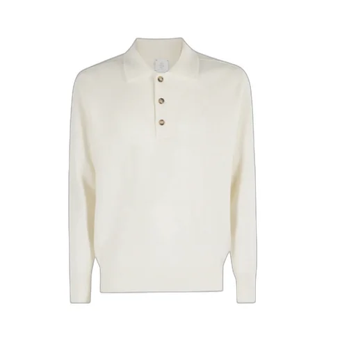 Long-Sleeved Knitted Polo Shirt
