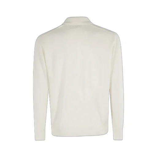 Long-Sleeved Knitted Polo Shirt