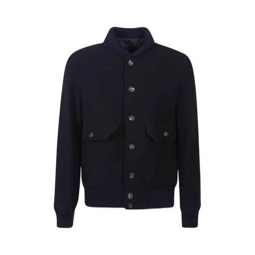 Ribbed Collar Bomber Jacket