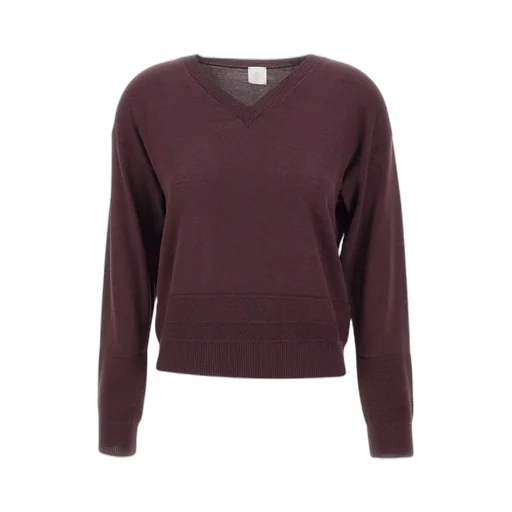 V-Neck Ribbed Knitwear