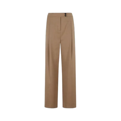 Pleated-Front Straight Trousers