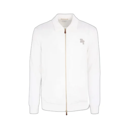 Zippered Long-Sleeved Sweatshirt