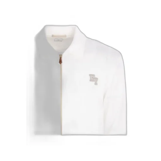 Zippered Long-Sleeved Sweatshirt