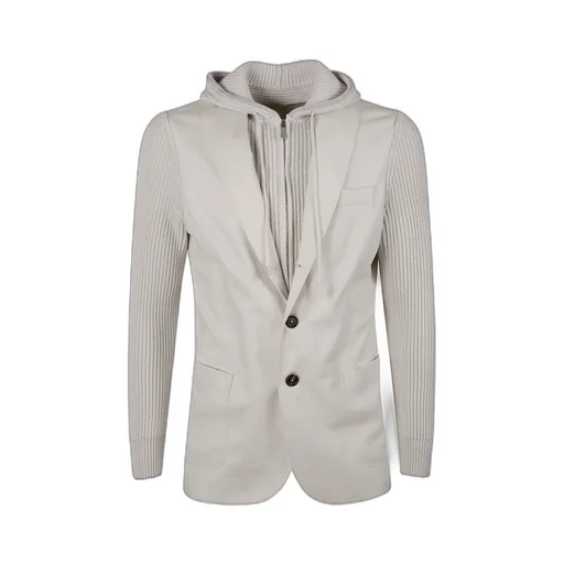 Long-Sleeved Hooded Paneled Jacket